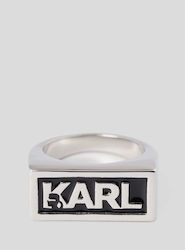 Karl Lagerfeld K/Karl Sm Signet Γυναικείο Δαχτυλίδι με Σμάλτο