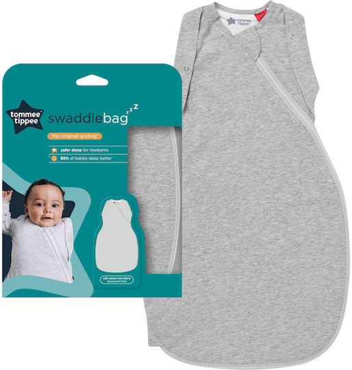 Grobag Ανοιξιάτικος Υπνόσακος Swaddle Bag 1 tog Grey Marl