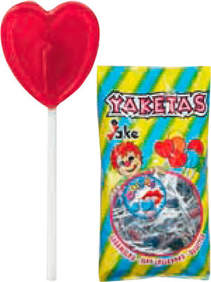 Jake 100 Lollipops Καρδιά with Flavor Cherry 5701005 Gluten Free 1pcs 8.5gr