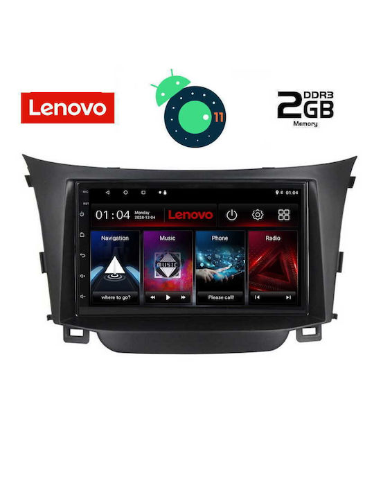 Lenovo Car-Audiosystem für Audi A7 Hyundai i30 2012-2017 (Bluetooth/USB/AUX/WiFi/GPS/Apple-Carplay) mit Touchscreen 9" DIQ_LVB_4232