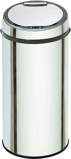 Ecosales Elegant Chameleon Waste Bin made of Inox Steel with Sensor Silver 58L