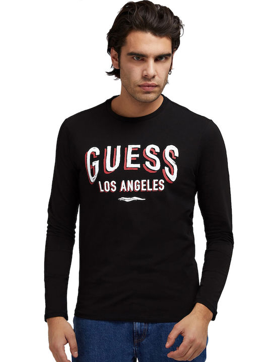 Guess Herren Langarmshirt Schwarz