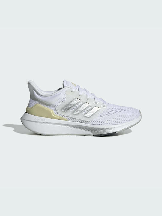 Adidas EQ21 Run Γυναικεία Αθλητικά Παπούτσια Running Cloud White / Matte Silver / Sandy Beige Met