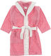Minilori Baby Παιδικό Μπουρνούζι Bunny Pink με Κουκούλα