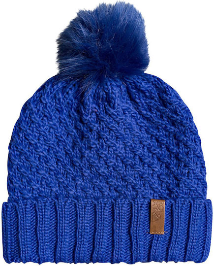 Blizzard Pom Pom Beanie Frauen Beanie Gestrickt in Blau Farbe