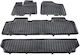 Rezaw Plast Set of Front and Rear Mats 4pcs Tray Type for Toyota Sienna 2010 2020 Black