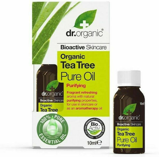Dr.Organic Bioactive Organic Tea Tree Pure Face Oil for Moisturizing and Nourishing with Tea Tree Oil 10ml