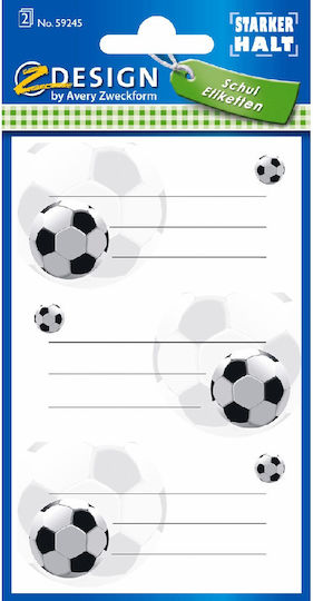 Exas Paper Notizbuch-Etiketten Soccer 6Stück