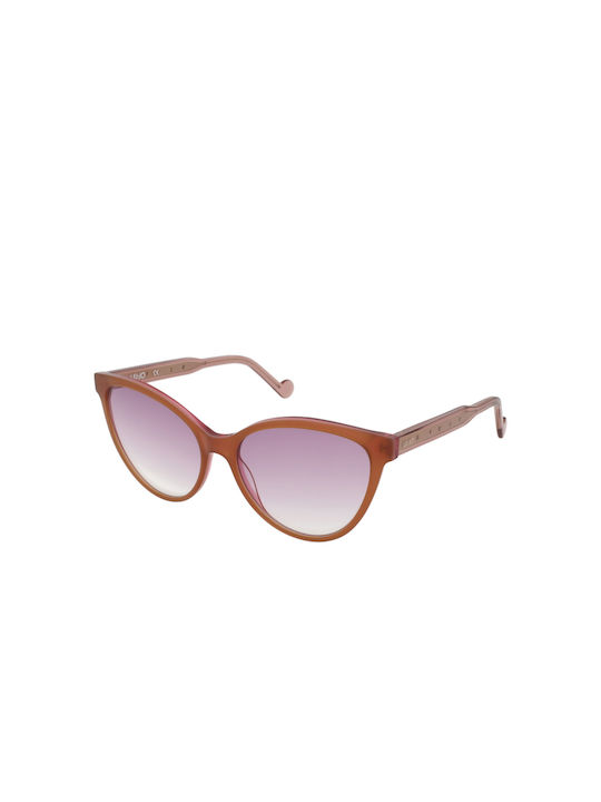 Liu Jo Women's Sunglasses with Brown Acetate Frame and Purple Gradient Lenses LJ728S 831