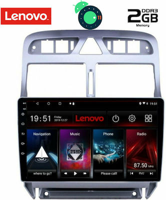 Lenovo Ηχοσύστημα Αυτοκινήτου για Peugeot 307 2001-2008 (Bluetooth/USB/WiFi/GPS) με Οθόνη Αφής 9"