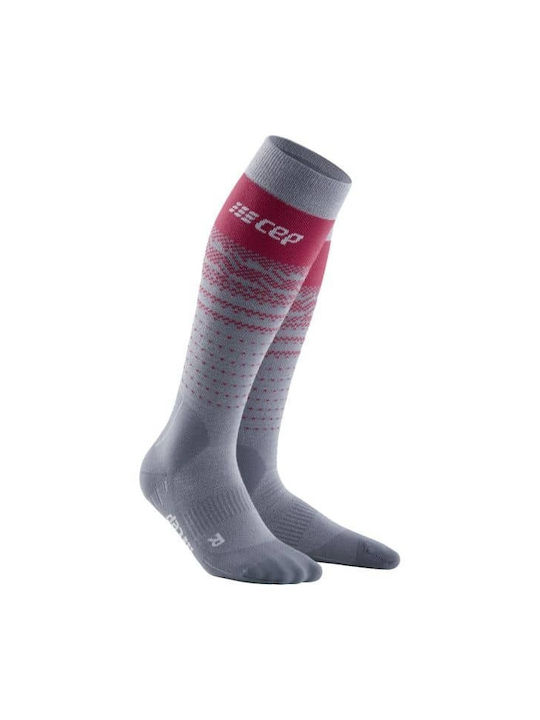 Cep Ski Thermo Merino Woolen Socken Männer grau / rot CEP Red