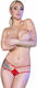Chilirose Γυναικείο Sexy String με Δαντέλα Red