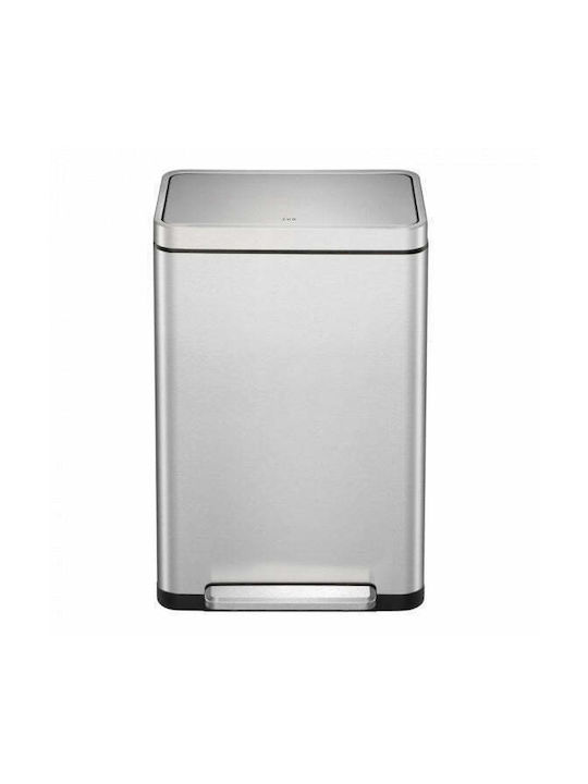Eko Coș De Gunoi X-Cube VB 936845 Din Oțel Inoxidabil Cu Pedală Argintiu Mat 45lt