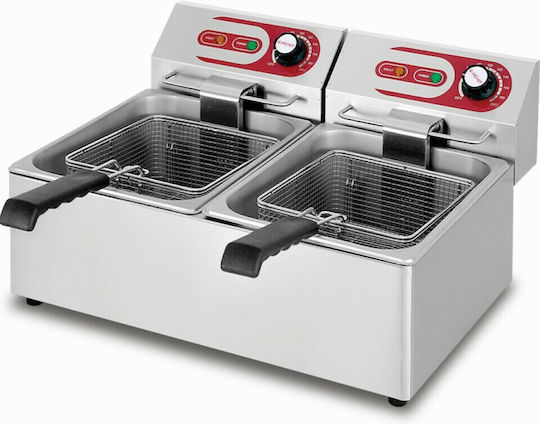 Dynamic Ηλεκτρική Φριτέζα Διπλή 6.5kW Χωρητικότητας 2x8lt 55x41.5x34cm EF-8L-2