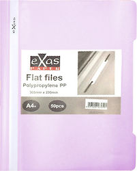 Exas Paper Ντοσιέ με Έλασμα για Χαρτί A4 Μωβ