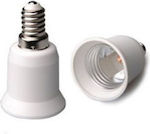 Telco Socket Adapter from E14 to E27 White 10186
