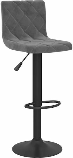 Hocker Bar mit Rückenlehne & Höhenverstellbar Dark Grey 2Stück 40x43x90-111cm