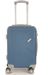 Playbags PS828 Cabin Travel Suitcase Hard Light Blue with 4 Wheels Height 52cm.