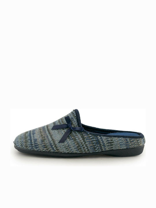 Adam's Shoes 742-6529 Women's Slipper In Blue Colour