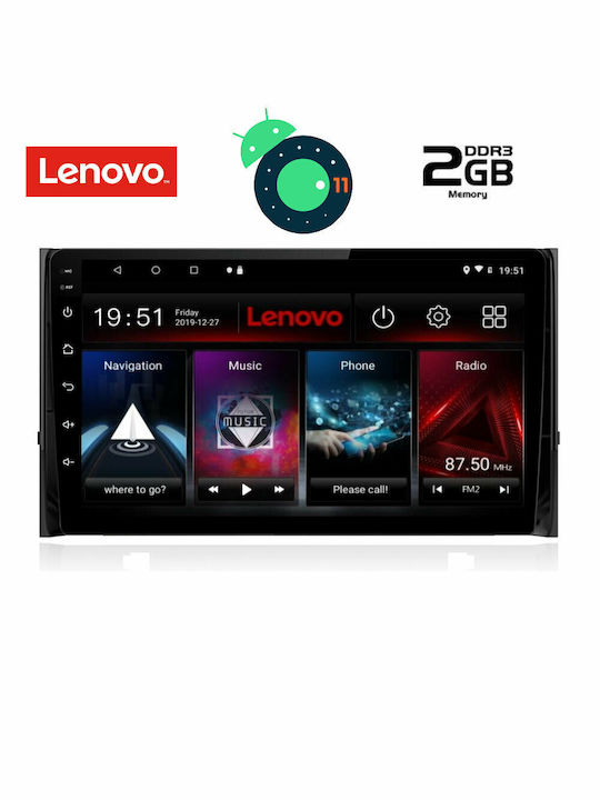 Lenovo Sistem Audio Auto pentru Skoda Karoq / Kodiaq Audi A7 2016+ cu Clima (Bluetooth/USB/AUX/WiFi/GPS/Apple-Carplay/Partitură) cu Ecran Tactil 10.1"