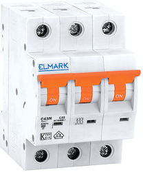 Elmark 3-Poles Automatic Circuit Breaker 6A 41641C