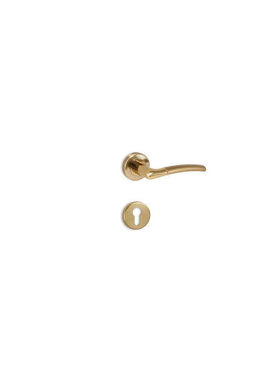 Conset Lever Front Door with Rosette Left C1045 with Rosette Matte Grey