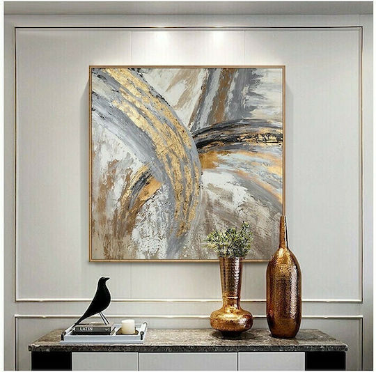 Lalos Golden Element Πίνακας σε Καμβά 80x80cm