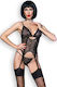 Chilirose Sexy Lingerie Sets with Lace Black 3 Pieces