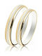 Maschio Femmina Slim Wedding Ring Bicolour 14K