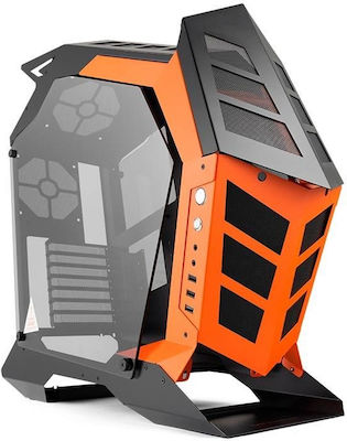 Darkflash K1 Gaming Full Tower Computer Case with Window Panel Orange-Black