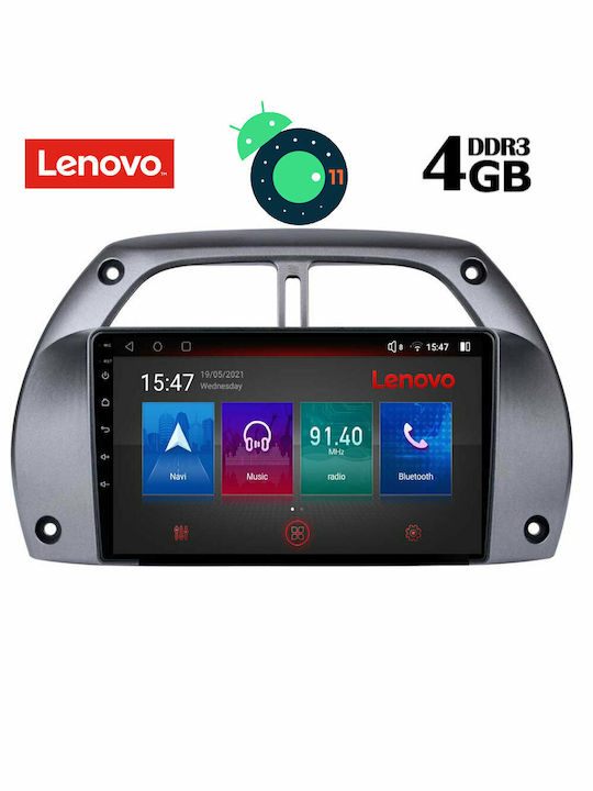 Lenovo Car Audio System for Toyota RAV 4 2000-2006 with A/C (Bluetooth/USB/AUX/WiFi/GPS/Apple-Carplay/CD) with Touch Screen 9" DIQ_SSX_9730