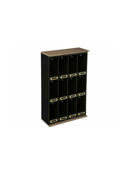 Agățătoare Chei De Perete Din Lemn 12 Compartimente 33x13x53cm