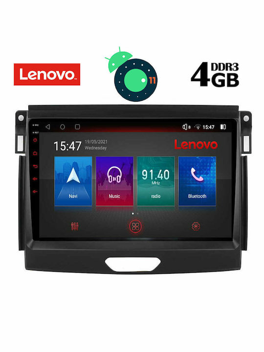 Lenovo Car Audio System for Ford Ranger 2015-2018 (Bluetooth/USB/AUX/WiFi/GPS/Apple-Carplay/CD) with Touch Screen 9" DIQ_SSX_9172