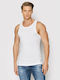 Men's Undershirts Sleeveless in White Color 2Pack