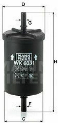 Mann Filter Φίλτρο Βενζίνης για Citroen Xantia/Saxo/Xsara/Jumpy - Peugeot 106/206/306/407/806