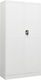 Zweiflügeliger Schrank Metallisch mit Trennwand & 5 Regale White 90x40x180cm