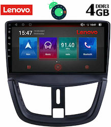 Lenovo Car Audio System for Peugeot 207 2007+ (Bluetooth/USB/AUX/WiFi/GPS/CD) with Touch Screen 9" DIQ_SSX_9507