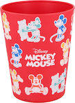 Stor Kleinkinderbecher Mickey Mouse aus Plastik Rot 390ml