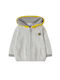 Mayoral Boys Cotton Hooded Sweatshirt with Zipper Gray