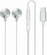 Remax RM-711i In-Ear Freisprecheinrichtung Kopfhörer mit Stecker USB-C Silber