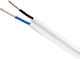 Elmark Καλώδιο Ρεύματος με Διατομή 2x1.5mm² σε Λευκό Χρώμα 50m
