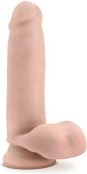 Dr. Skin Glide Self Lubricating Glass Dildo with Balls and Suction Cup Vanilla 18cm