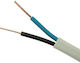 Elmark Power Cord Type NYM with Cable Properties 2x2.5mm² in White Colour 1m
