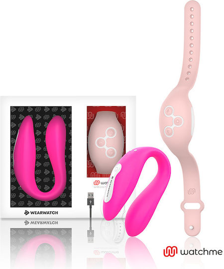 WatchMe Δονητής για Ζευγάρια με Remote Control Dual Pleasure Wireless Technology Fuchsia / Coral