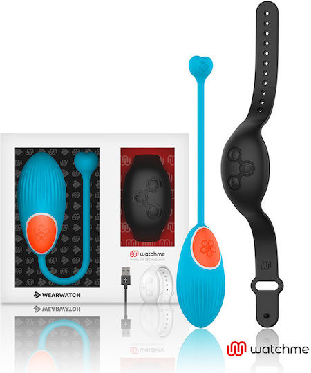 WatchMe Δονητής Egg με Remote Control Egg Wireless Technology Blue / Jet Black