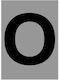 Ergo "Ο" Hausnummer in Schwarz Farbe 3cm 572410.0045