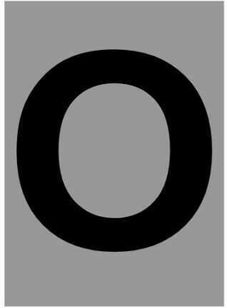 Ergo "Ο" Hausnummer in Schwarz Farbe 3cm 572410.0045