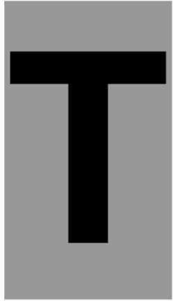 Ergo "Τ" Sign with Text in Silver Color Aluminum 3cm 572410.0050