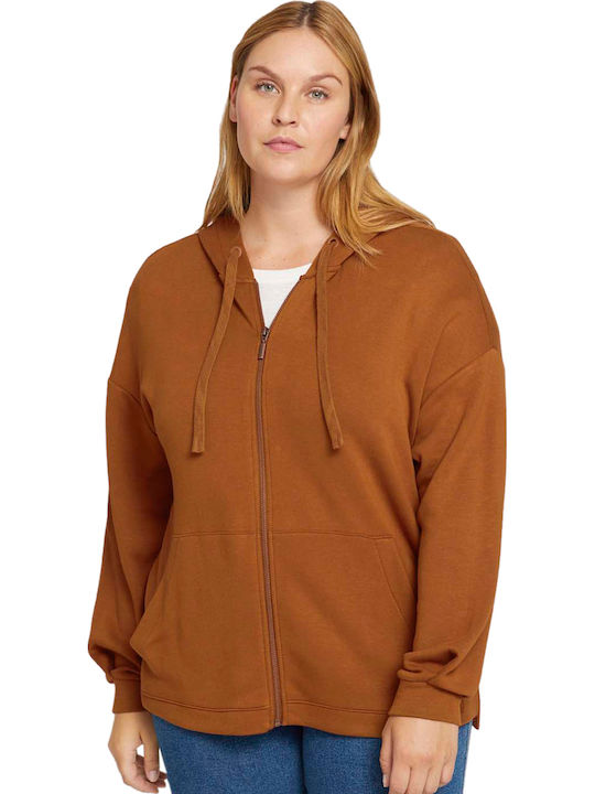 Γυναικεία Ζακέτα Φούτερ με Κουκούλα Amber Brown