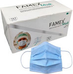 Famex Disposable Surgical Mask Type IIR EN14683:20019 Light Blue 50pcs